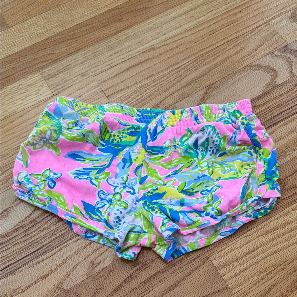 Lilly Pulitzer Kids Floral Shorts - Pink, Blue, Green